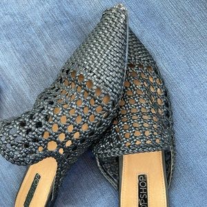 Topshop black slides